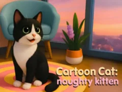 Spel Cartoon Сat: naughty kitten aanlyn