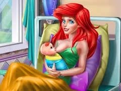 Spel Princess Mermaid Mommy Birth aanlyn