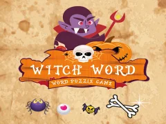 Spel Witch Word Halloween Puzzel Game aanlyn