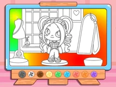 Spel Coloring Book: Avatar Girl Dress Up Shopping aanlyn