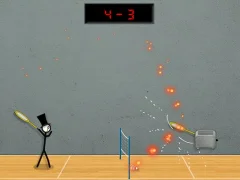 Spel Stick Figure Badminton 3 aanlyn
