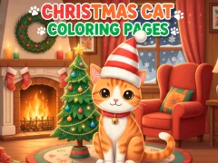 Spel Christmas Cat Coloring Pages aanlyn