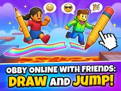 Spel Obby online with friends: Draw and Jump! aanlyn