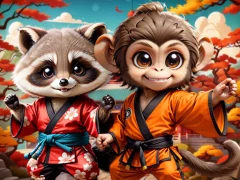Spel Kung-Fu Little Animals aanlyn