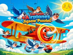 Spel Cartoon Airplanes: Jigsaw Puzzles aanlyn