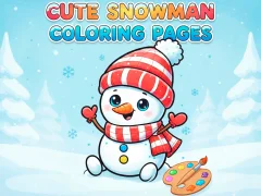 Spel Cute Snowman Coloring Pages aanlyn