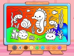 Spel Coloring Book: Kawaii Sea Animals aanlyn