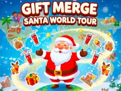 Spel Gift Merge Santa World Tour aanlyn