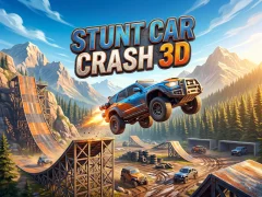 Spel Stunt Car Crash 3D aanlyn