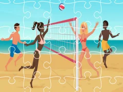 Spel Beach Volleyball Jigsaw aanlyn