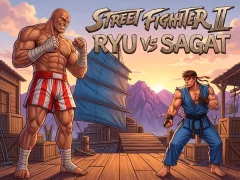 Spel Street Fighter II Ryu vs Sagat aanlyn