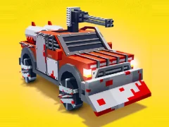 Spel Zombie Derby Blocky Roads aanlyn