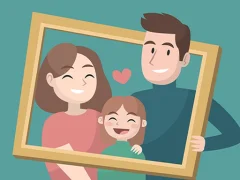 Spel Happy Family Puzzle aanlyn
