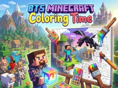 Spel BTS Minecraft Coloring Time aanlyn