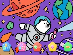 Spel Color By Code Space Bear aanlyn