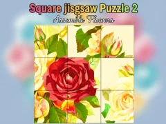 Spel Square jigsaw Puzzle 2  Assemble Flowers aanlyn