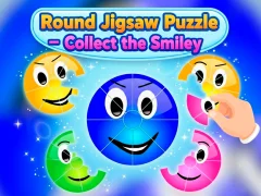 Spel Round jigsaw Puzzle - Collect the Smiley aanlyn