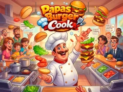 Spel Papas Burger Cook aanlyn