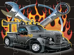 Spel Hot Rod Jigsaw aanlyn