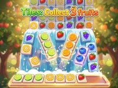 Spel Tiles: Collect 3 fruits aanlyn