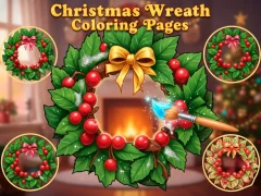 Spel Christmas Wreath Coloring Pages aanlyn