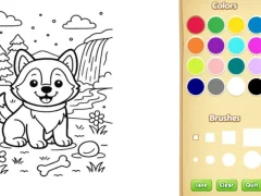 Spel Dog Coloring Book aanlyn