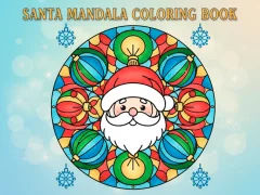 Spel Santa Mandala Coloring Book aanlyn