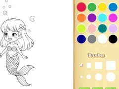 Spel Mermaid Coloring Book For Kids aanlyn