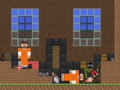 Spel Escape from the prison in Mineblock! Destruction! aanlyn