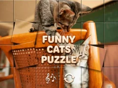 Spel Funny Cats Puzzle aanlyn