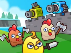 Spel Merge Cannon: Chicken Defense aanlyn