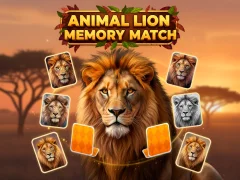 Spel Animal Lion Memory Match aanlyn