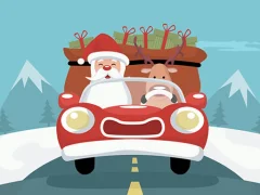 Spel Santa Giving Presents Jigsaw aanlyn