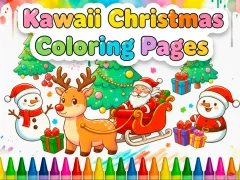 Spel Kawaii Christmas Coloring Pages aanlyn