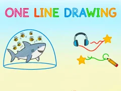 Spel One Line Drawing aanlyn