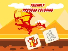 Spel Friendly Dragons Coloring aanlyn