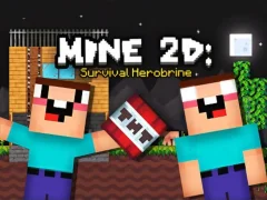 Spel Mine 2D Survival Herobrine aanlyn