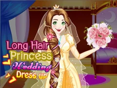 Spel Long Hair Princess Wedding Dress up aanlyn