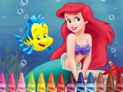 Spel 4GameGround Little Mermaid Coloring aanlyn