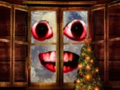 Spel New Year: Santa Claus outside the window aanlyn