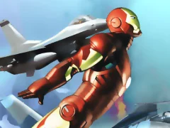 Spel Iron Man Plane War aanlyn
