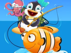 Spel Baby Penguin Fishing aanlyn