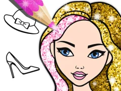Spel Fashion Coloring Book Glitter aanlyn
