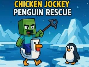 Spel Chicken Jockey: Penguin Rescue aanlyn