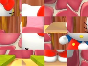 Spel Hello Kitty Video Puzzle aanlyn