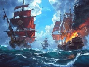 Spel Seerower skepe: bou en veg aanlyn