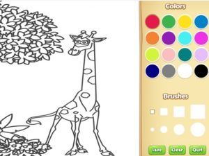 Spel Jungle diere kleurboek vir kinders aanlyn