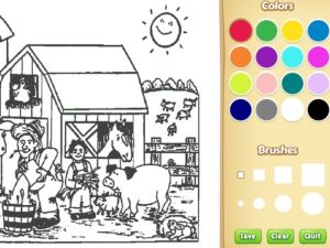 Spel Plaaskleurboek vir kinders aanlyn