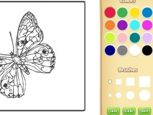 Spel Butterflies kleurboek vir kinders aanlyn