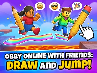 Spel Obby online with friends: Draw and Jump! aanlyn